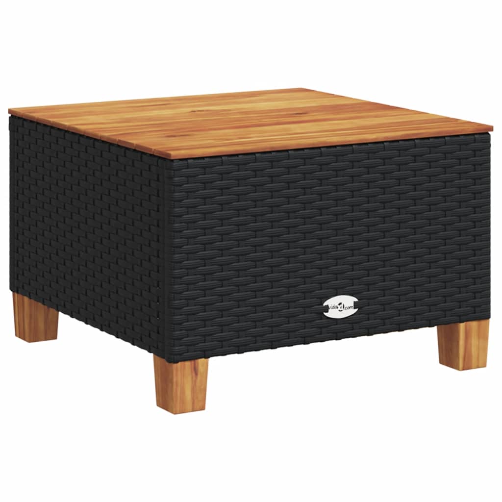 vidaXL 5-delige Loungeset met kussens poly rattan zwart afbeelding