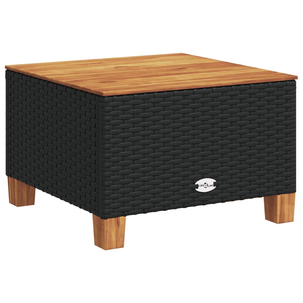 vidaXL 6-delige Loungeset met kussens poly rattan zwart afbeelding