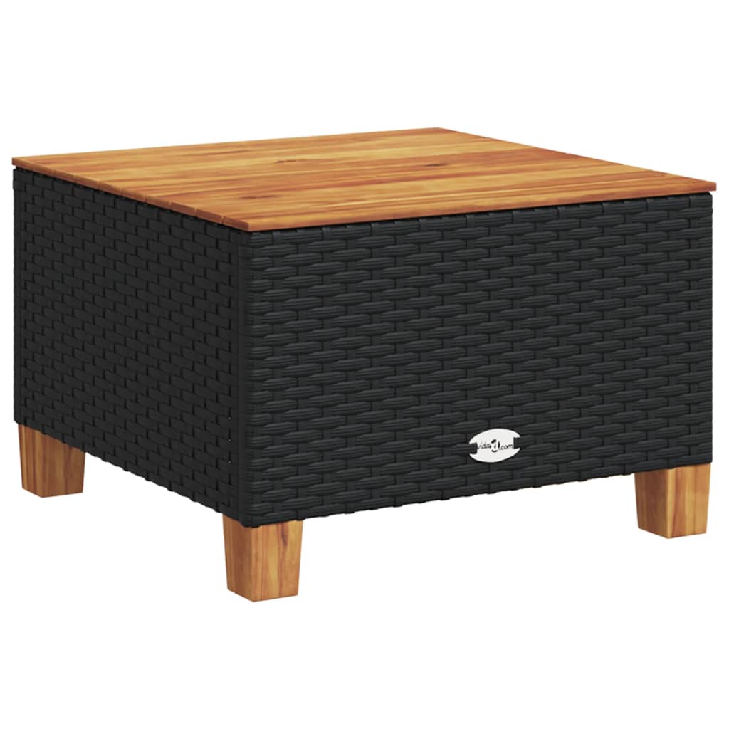 vidaXL 6-delige Loungeset met kussens poly rattan zwart afbeelding