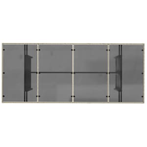 Zahradní jídelní souprava 7 pcs Světle šedá polyratan - obrázek 8