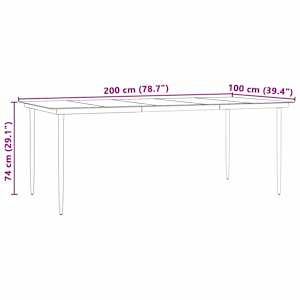 Komplet za jedilnico v vrtu z blazino 9 pcs Črna poli ratan - slika 13