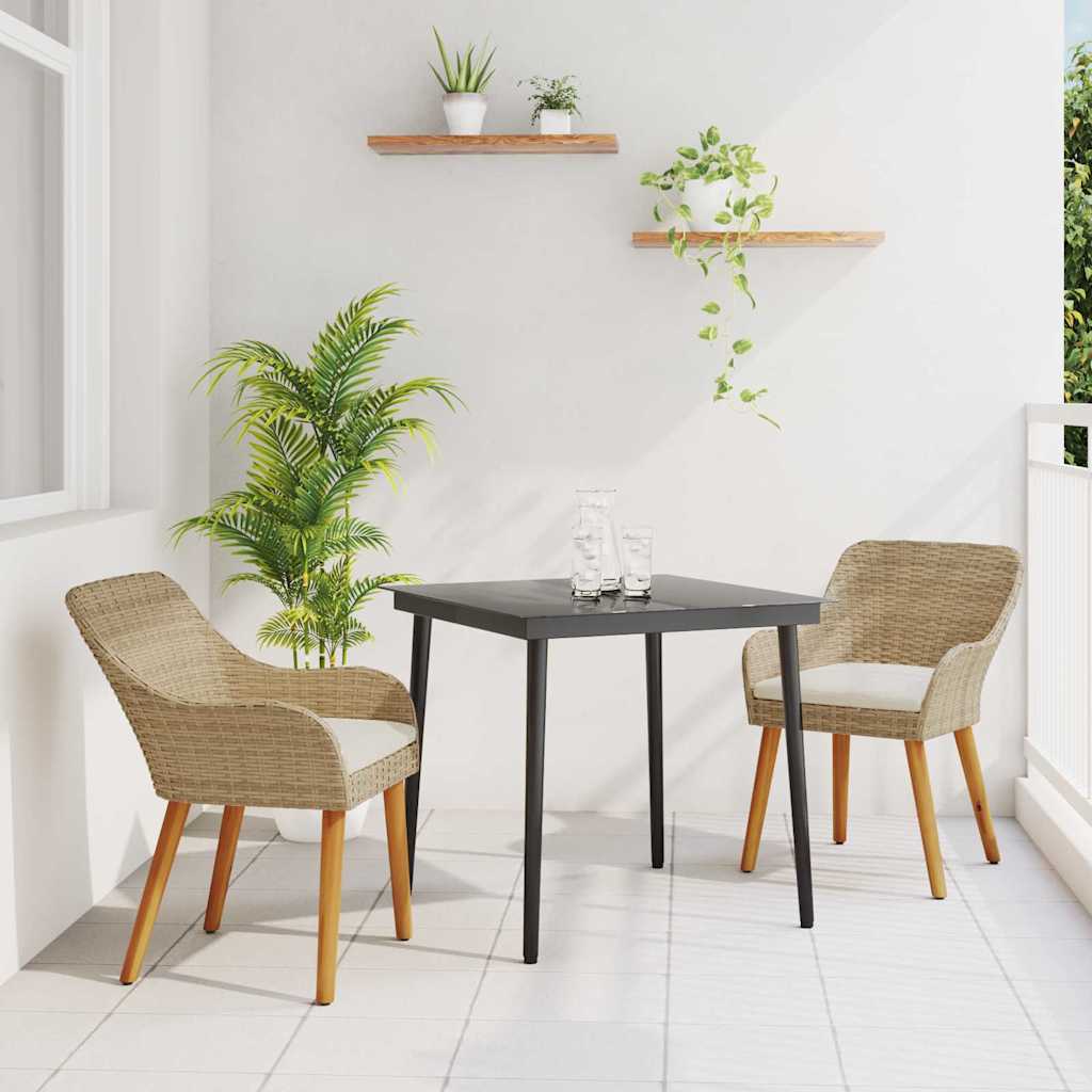 3-dielny záhradný jedálenský set béžová poly ratan 3261691