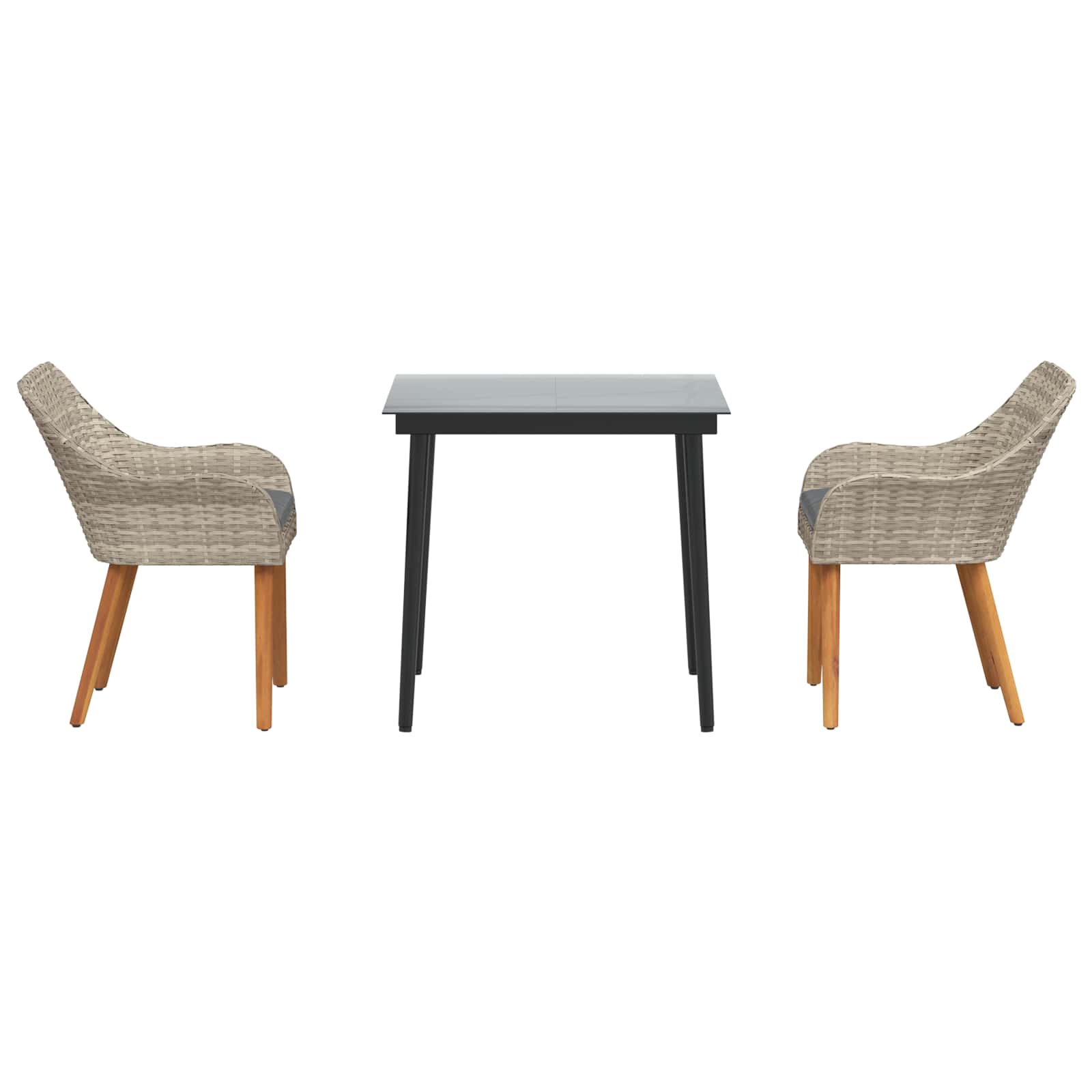 Aia söögilaudade komplekt padjaga 3 pcs Helehall polürotang 237 Kõik vajalik sinu aeda ja koju! Aia söögilaudade komplekt padjaga 3 pcs Helehall polürotang - Image 7