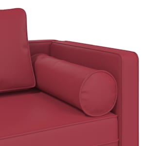 Lenoška s poduškami vínová umělá kůže - obrázek 6