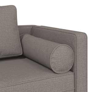 Lenoška s poduškami taupe textil - obrázek 6