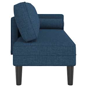 Lenoška s poduškami modrá textil - obrázek 4