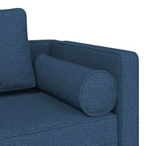 Lenoška s poduškami modrá textil - obrázek 6
