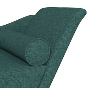 Lenoška s poduškami tmavě zelená textil - obrázek 6