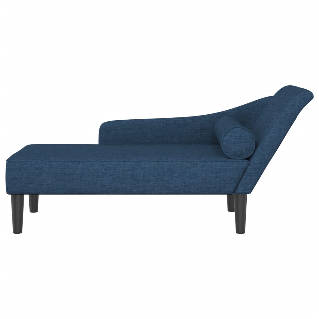 Thumbnail - vidaXL Chaiselongue mit Kissen Blau Stoff