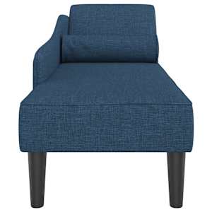Lenoška s poduškami modrá textil - obrázek 4