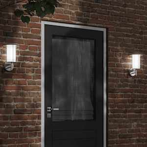 Zunanja stenska svetilka srebrna nerjaveče jeklo