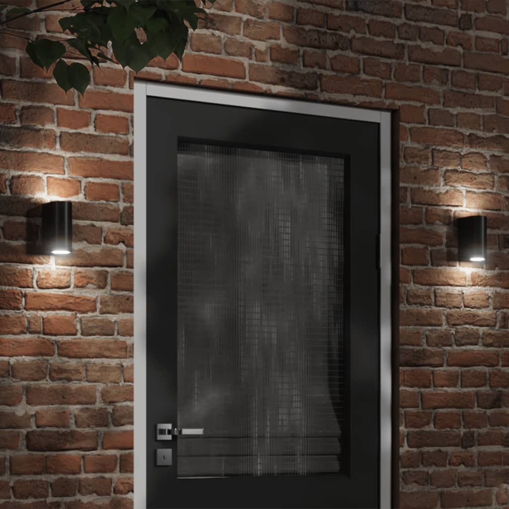 vidaXL Lampă exterioară de perete, negru, aluminiu turnat sub presiune