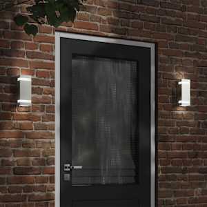 Zunanja stenska svetilka srebrna nerjaveče jeklo