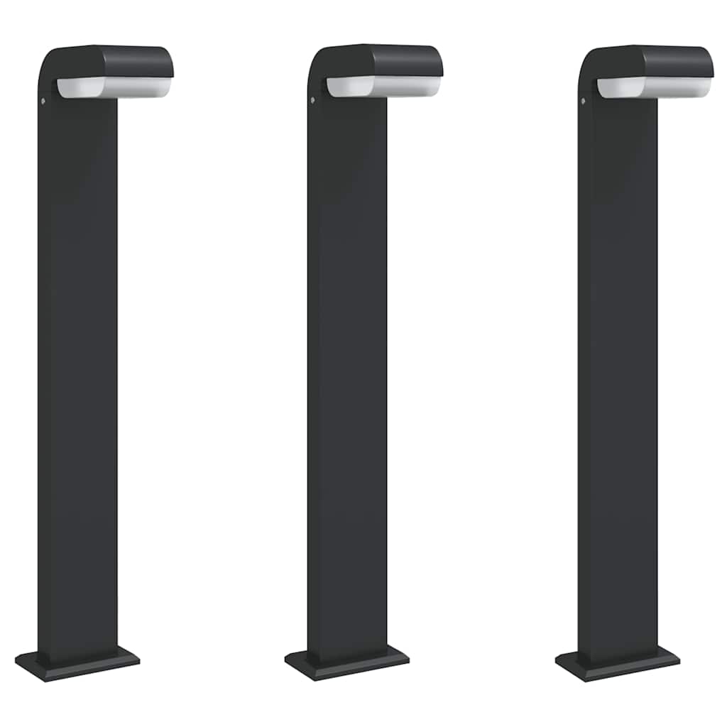 Thumbnail - vidaXL Wegeleuchten 3 Stk. Schwarz 80 cm Aluminiumdruckguss
