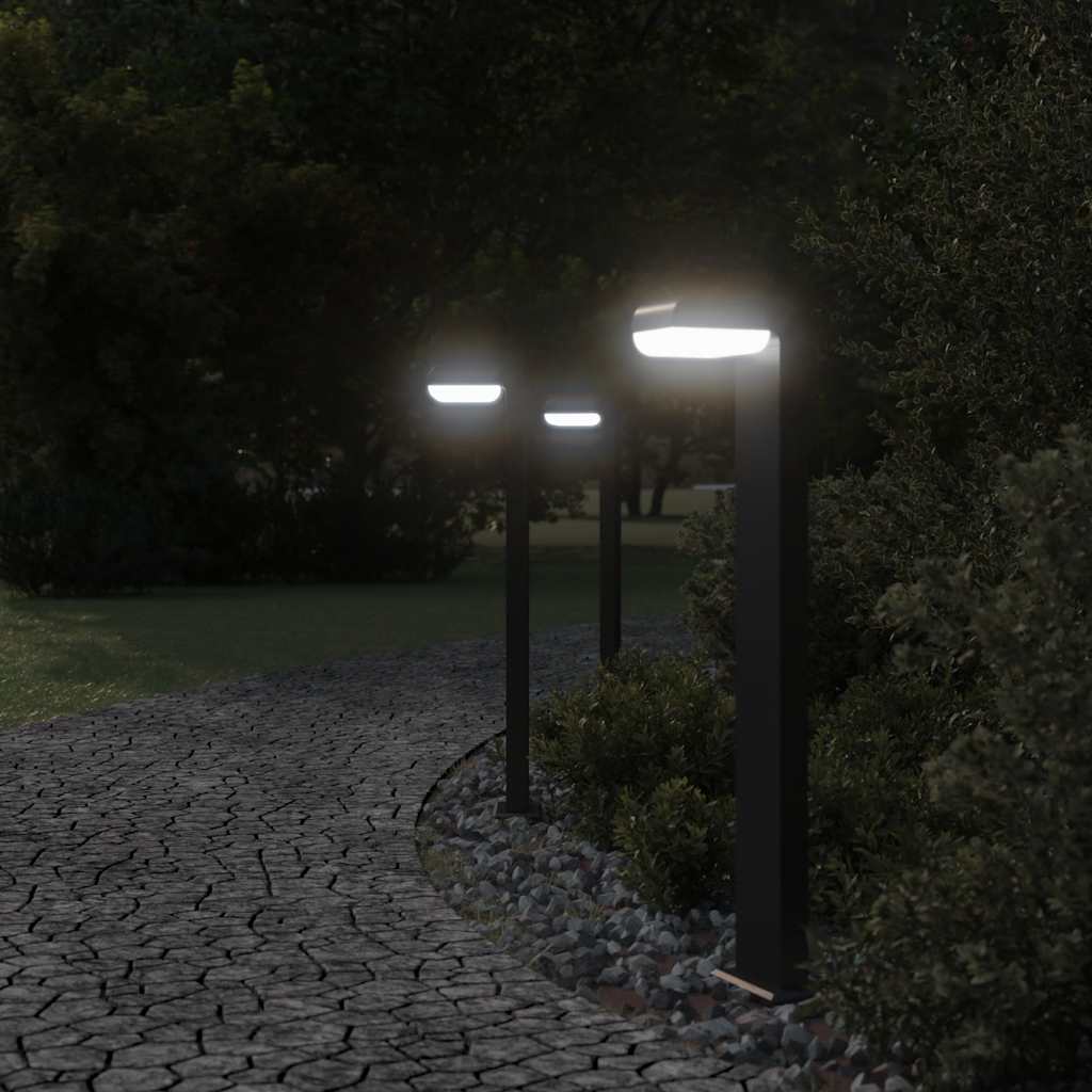 Thumbnail - vidaXL Wegeleuchten 3 Stk. Schwarz 80 cm Aluminiumdruckguss