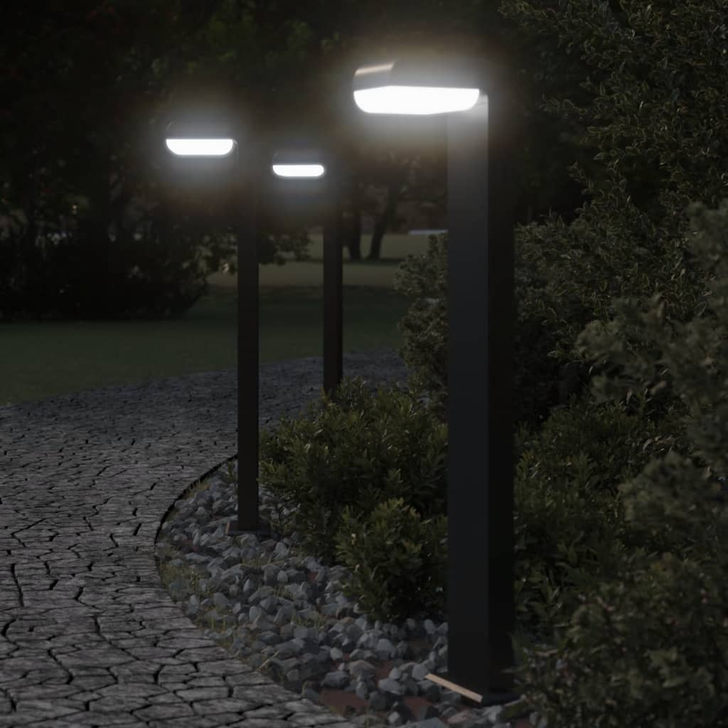 Thumbnail - vidaXL Wegeleuchten 3 Stk. Schwarz 80 cm Aluminiumdruckguss