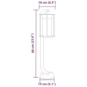 Venkovní stojací lampy 3 ks černé 60 cm nerezová ocel - obrázek 7