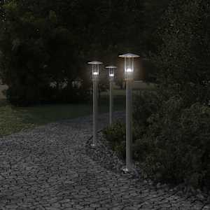Venkovní stojací lampa stříbrná 100 cm nerezová ocel - obrázek 3