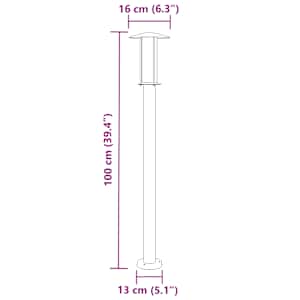 Venkovní stojací lampa stříbrná 100 cm nerezová ocel - obrázek 7