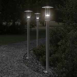 Venkovní stojací lampa stříbrná 100 cm nerezová ocel - obrázek 1