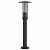 vidaXL &otilde;ue lambipost, must, 60 cm, roostevaba teras
