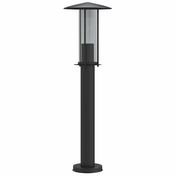 vidaXL &otilde;ue lambipost, must, 60 cm, roostevaba teras