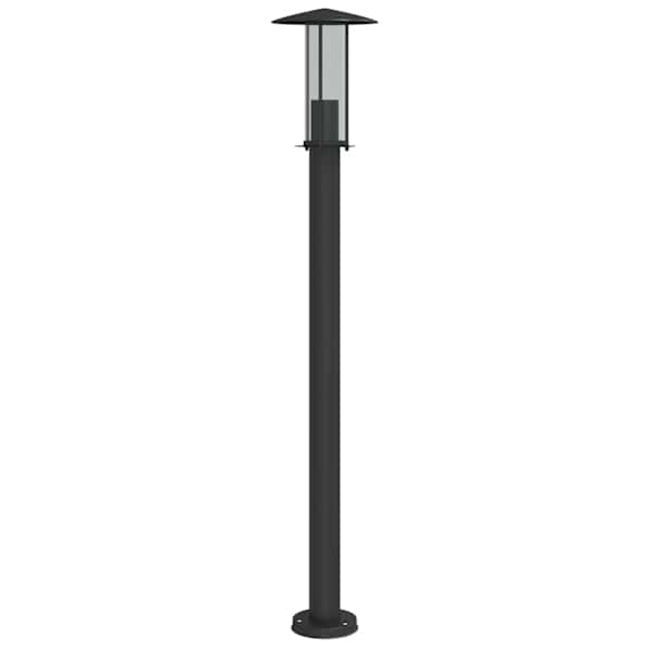 vidaXL &otilde;ue lambipost, must, 100 cm, roostevaba teras