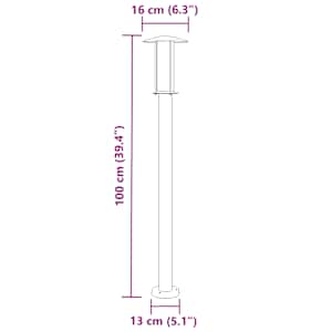 Venkovní stojací lampa černá 100 cm nerezová ocel - obrázek 7