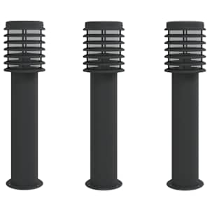 vidaXL &otilde;ue lambipostid 3 tk, must, 60 cm, roostevaba teras