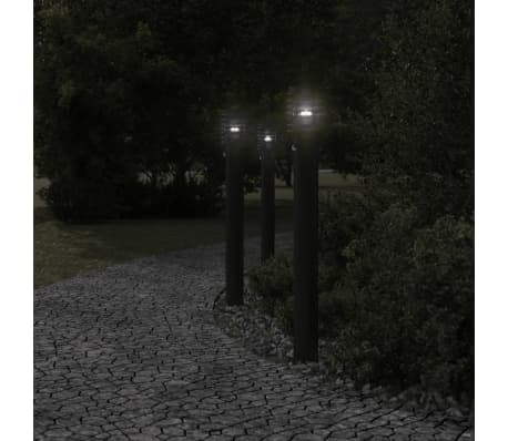 vidaXL Outdoor Floor Lamp with Sensor Black 110cm Stainless Steel