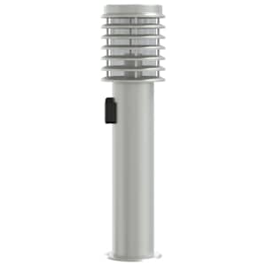 Venkovní stojací lampa se zásuvkou stříbrná 60 cm nerezová ocel - obrázek 5