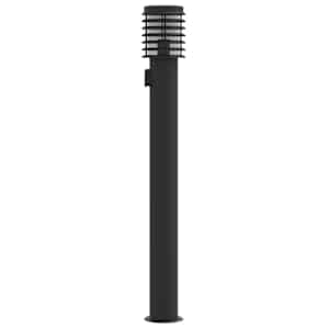 Venkovní stojací lampy se zásuvkou 3 ks černé 110 cm ocel - obrázek 5