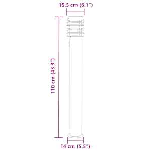 Venkovní stojací lampy se zásuvkou 3 ks černé 110 cm ocel - obrázek 7