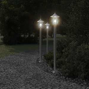 Venkovní stojací lampa stříbrná 120 cm nerezová ocel - obrázek 3