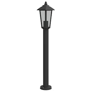 vidaXL &otilde;ue lambipost, must, 80 cm, roostevaba teras
