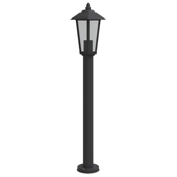 vidaXL &otilde;ue lambipost, must, 80 cm, roostevaba teras