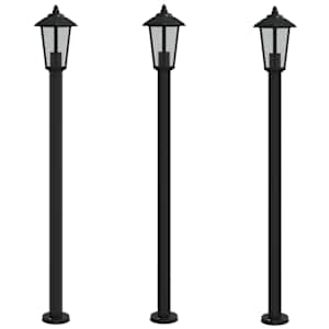 vidaXL &otilde;ue lambipostid 3 tk, must, 120 cm, roostevaba teras