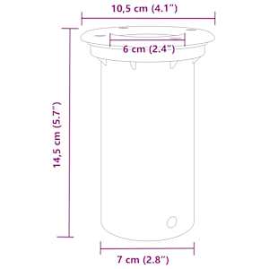 Venkovní zemní svítidlo kulaté černé 10,5 x 10,5 cm litý hliník - obrázek 7