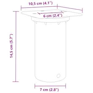 Venkovní zemní svítidlo čtverec černé 10,5x10,5 cm litý hliník - obrázek 7