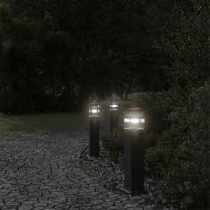 Venkovní stojací lampa černá 50 cm hliník - obrázek 3