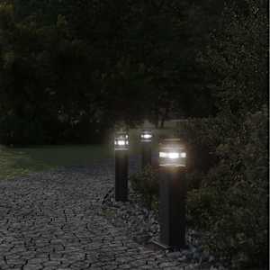 Venkovní stojací lampy 3 ks černé 50 cm hliník - obrázek 3