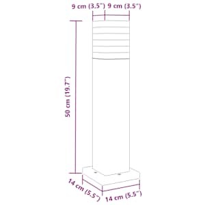 Venkovní stojací lampy 3 ks černé 50 cm hliník - obrázek 7