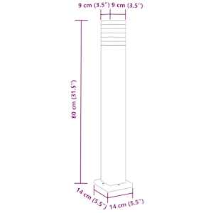 Venkovní stojací lampa černá 80 cm hliník - obrázek 7