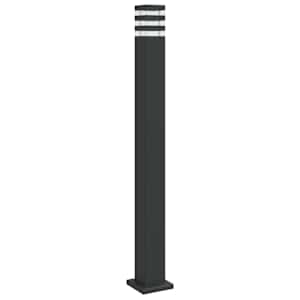 vidaXL aia lambipost, must, 110 cm, alumiinium