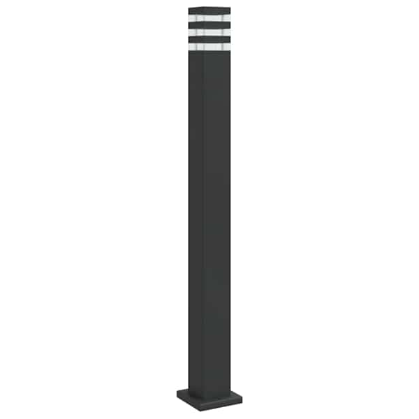 vidaXL aia lambipost, must, 110 cm, alumiinium