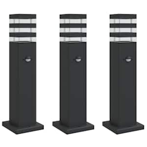 vidaXL anduriga aia lambipostid 3 tk, must, 50 cm, alumiinium