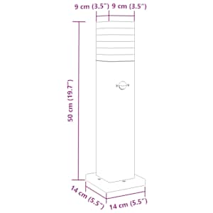 Venkovní stojací lampy s čidlem 3 ks černé 50 cm hliník - obrázek 7