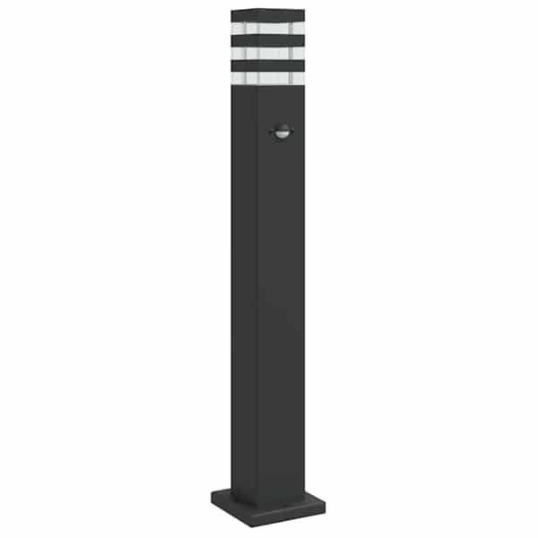 vidaXL anduriga aia lambipost, must, 80 cm, alumiinium