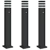 vidaXL anduriga aia lambipostid 3 tk, must, 80 cm, alumiinium