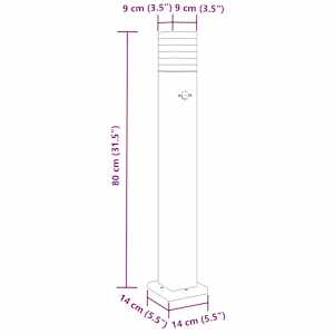Venkovní stojací lampy s čidlem 3 ks černé 80 cm hliník - obrázek 7